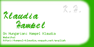 klaudia hampel business card